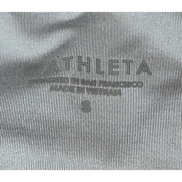 Athleta 2 Tone Cropped Leggings RN 54023 Womens S Gray Yoga Gym Athleisure - Picture 3 of 10